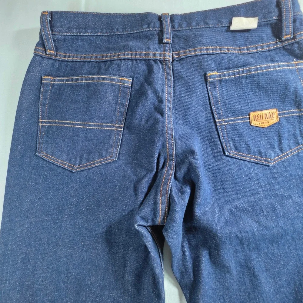 Red Kap Mens PD63PW4 Pre-Washed Denim Work Jeans Indigo Blue 12x30 Straight Leg